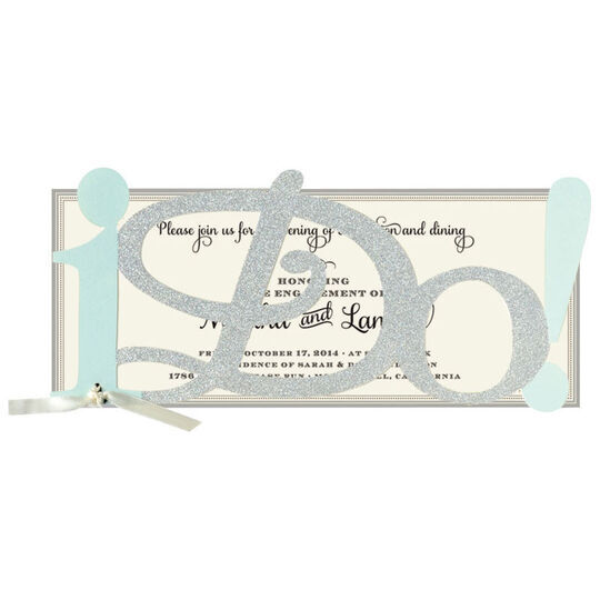 I Do Glittered Die-cut Invitations